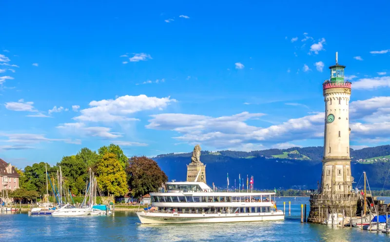 De haveningang in Lindau