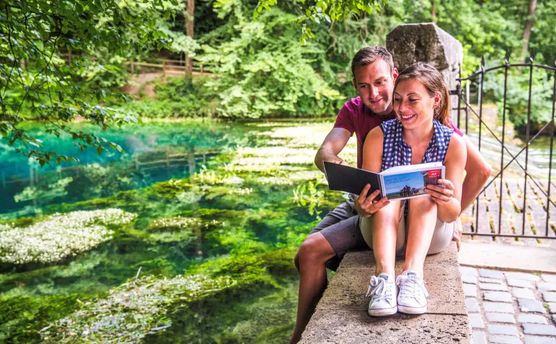 Op de Blautopf in Blaubeuren