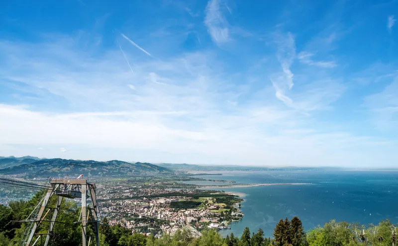 Uitzicht vanaf de Pfänder bij Bregenz