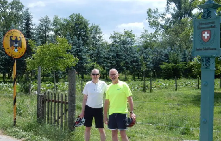 Op de grens tussen Duitsland en Zwitserland