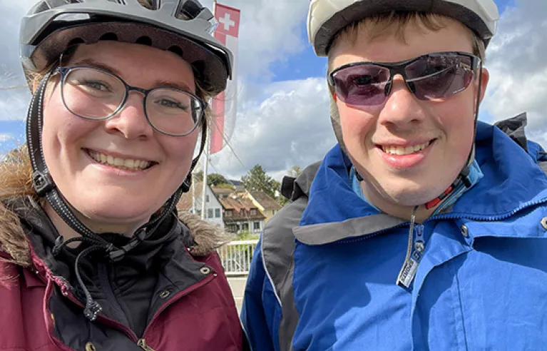 Op de brug in Stein am Rhein