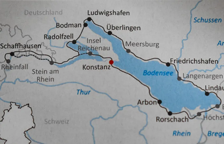Kaart Bodenmeer fietstocht