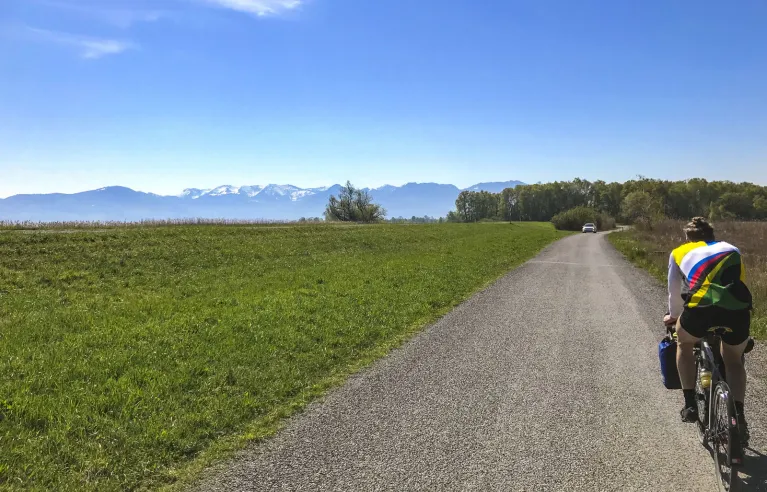 racefietser op de bodensee