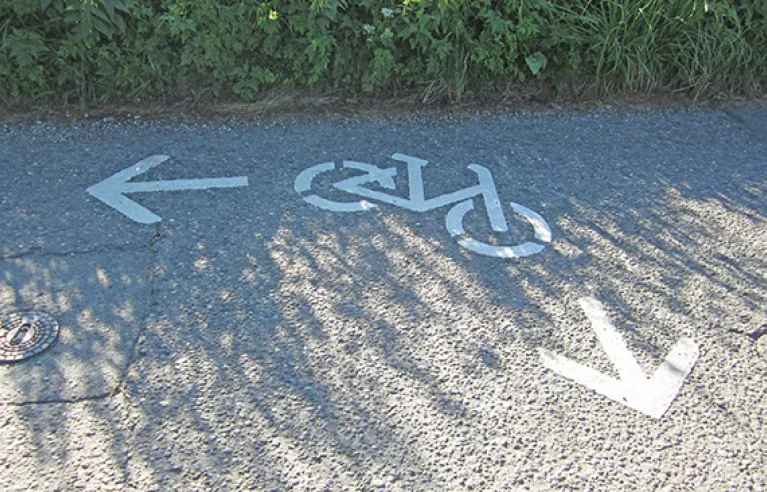 Symbool fietstocht eiland Reichenau