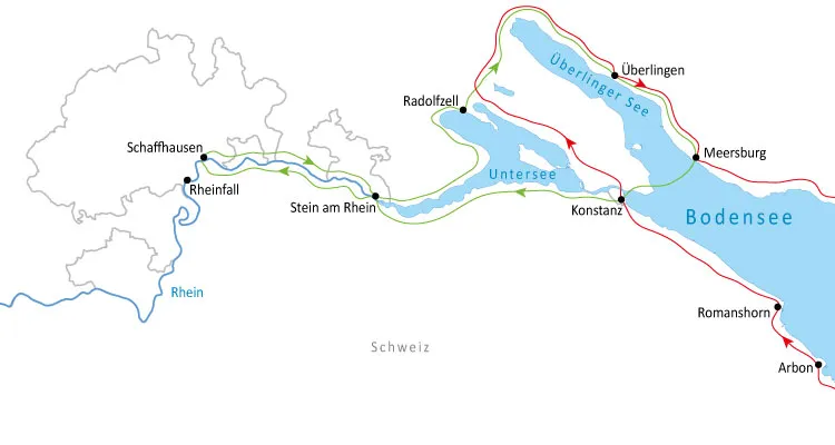 Bagagetransport op de Bodensee-fietsroute