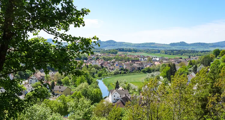 Panoramisch uitzicht over Aach